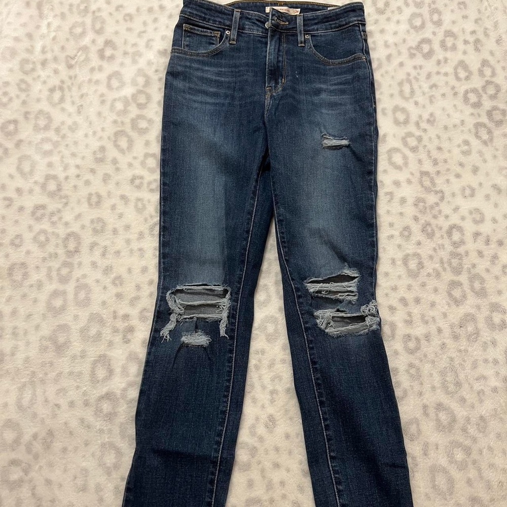 women’s levi ripped skinny jeans.